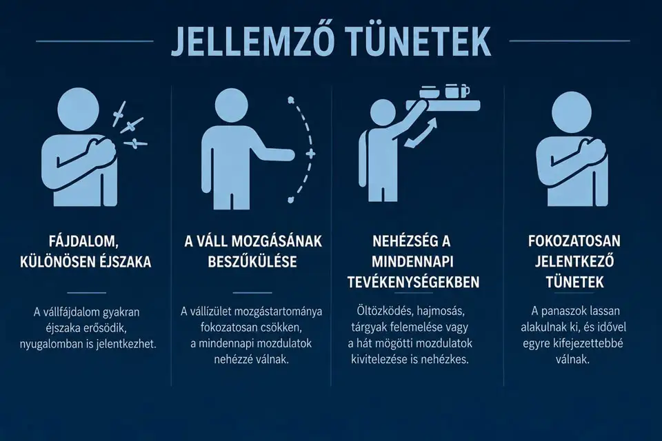 Befagyott váll szindróma - Jellemző tünetek - Palatinus Gyógytorna