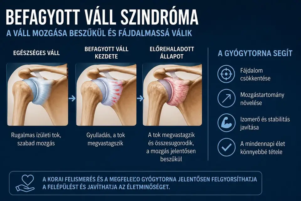 Befagyott váll szindróma - A váll mozgása beszűkül és fájdalmassá válik - Palatinus Gyógytorna Rendelő